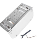 Badass Aluminum Alloy Belt Grinder Knife Jig With Hella Smooth Angle Adjustment and Heavy Duty Dual Press Plates close-up view with tools