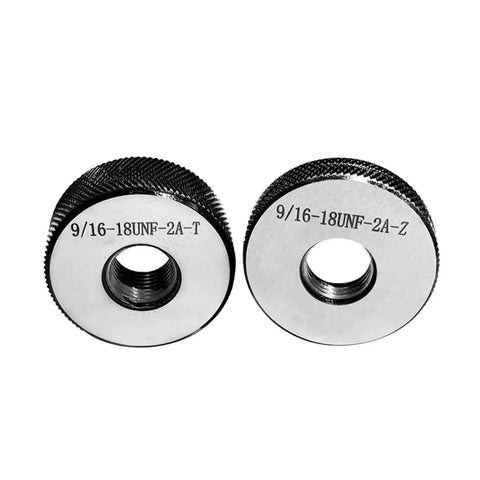 Thread Ring Gauge Set M25-M27 For Internal Thread Testing, Precision Measuring Tool, knurled edges, labeled with thread sizes.