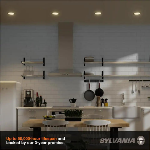 Slick 4 Inch Recessed Led Can Lights, Wet Rated Downlight Fixtures With Easy Color Temperature Switching, Dimmable Bright Bulbs That Bring Serious Style To Kitchens And Bathrooms, Pack Of 6