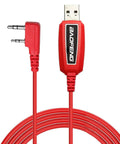 Red USB Programming Cable For Ham Radios CHIRP Ready Compatible With UV-5R Mini BF-F8HP Pro 5RM K5 Plus Windows XP to Windows 10