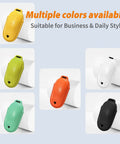 Premium Genuine Leather Key Fob Cover For Tesla Model X in multiple colors including yellow, green, orange, white, and black.