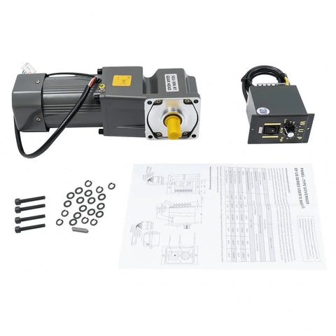 120W 110V Speed Reduction Motor With 1 To 30 Gear Reducer, Adjustable Variable Gear, Single Phase AC Motor, Speed Controller Included