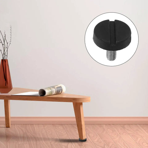 Adjustable Feet Levelers For Chairs Table Legs And Stools M6 Screw On Furniture Glides with a table and focus on glide
