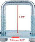 4 Pack Leaf Spring Clamp Kit For Trucks Two And Five Eighths Inch Wide Three Quarter Inch Long Galvanized Steel Clamps
