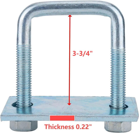 4 Pack Leaf Spring Clamp Kit For Trucks Two And Five Eighths Inch Wide Three Quarter Inch Long Galvanized Steel Clamps