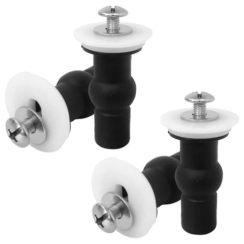 4 Pack Toilet Seat Bolts Kit With Top Mount Nuts Hinge Screws And Expanding Rubber Nuts For 14 to 16mm Hole Toilet Seats