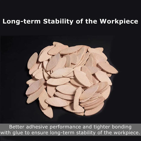 Wood Joining Biscuits Set, 100 Pack in 0, 10, and 20 Sizes, Solid Hardwood Dowels, black background