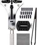 Watch Battery Replacement Tool Kit With 3 Point Large Wrench, 18 Bit Set, Pro Grade Adjustable Case Back Opener, Watch Holder, Tweezers
