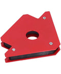 Heavy Duty 4 Pack Welding Positioner With 25 Lb Magnetic Hold For Multi Angle Soldering Assembly And Pipe Installation At 45 90 135 Degrees, red magnetic holder viewed from above.