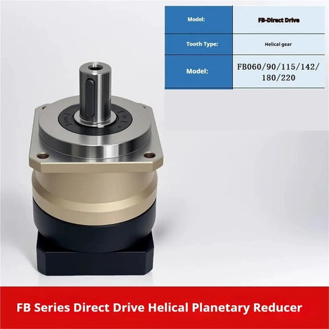 High Precision Helical Gear Planetary Reducer For Servo And Stepper Motors Right Angle Speed Box featuring FB Direct Drive model.