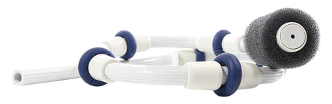 Pool Cleaner Sweep Hose Kit For Zodiac Polaris 180 280 380 480 Replacement B5 with tail scrubber and hose clamp close-up view