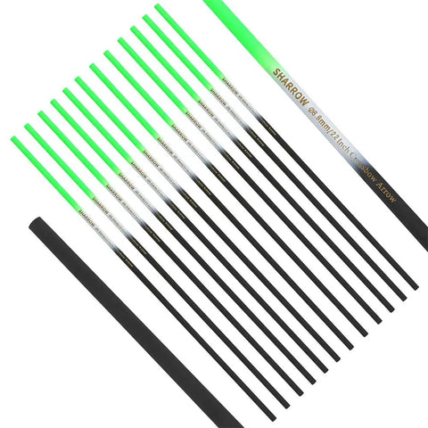 Carbon Crossbow Bolts Set 16 17 18 20 22 Inch Bare Shaft Arrows With Aluminum Insert 8.8mm OD 7.6mm ID For DIY Arrows Crossbow Hunting