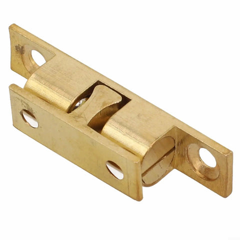 Solid Brass Double Ball Tension Roller Catch Latch For Cabinets And Furniture Doors, Adjustable Gold Tone, Durable Hardware