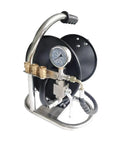 Killer Heavy Duty Workhorse Rotating Water Spray featuring one hundred foot telescopic manual hose reel with pressure gauge.