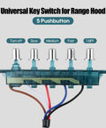 Five Button Range Hood Push Button Switch Replacement Panel DIY Friendly For Kitchen Appliances Universal Control Board