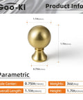 Top Shelf Brushed Gold Cabinet Knobs Six Pack For Modern Kitchen Drawers And Dressers Crafted From Solid Zinc Alloy Ridge Tough Construction Quick Install Mounting close-up showing size and design details.