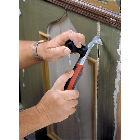 Heavy Duty 2-1/2-Inch Replacement Scraper Blade 451 With Tungsten Carbide in use removing paint