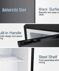 Chill Out With This Sick Compact Upright Freezer Featuring A Practical 2.1 Cu Ft Layout showing built-in handle and steel shelf.