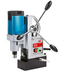 Powerful 1500W Magnetic Drill Press with ergonomic handles, industrial design, and powerful motor for metalworking tasks.