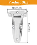 T Strap Hinge Zinc Alloy 14cm 5.5 Inch Replacement For Toolbox Car Door And Carriage Compartment Low Noise Soft Close Silver Finish