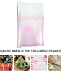 Iridescent Cellophane Wrapping Paper Roll For Flower Bouquets And Wine Bottles Multicolor Gift Wrap For Weddings And Parties