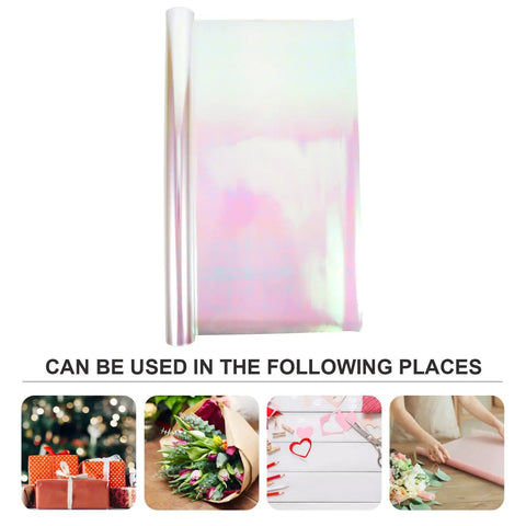 Iridescent Cellophane Wrapping Paper Roll For Flower Bouquets And Wine Bottles Multicolor Gift Wrap For Weddings And Parties