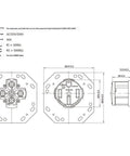 Hella Tough Octagon Electrical Outlet Four Prong Power Receptacle With Heavy Duty Steel Housing And Built In Overcurrent Shield For Rv Conversions And Campground Hookups, detailed dimensions and specifications.