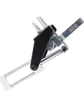 Heavy Duty Pneumatic Hold Down Clamp And 32mm Bore Air Toggle Fixture With 500 Lb Welding Grip from hot rolled steel, side view.