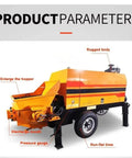 Compact Mini Concrete Mixer And Pump Combo Real Deal Job Site Grinder Portable Cement Mixing Rig For Home Reno Rural Build Outs with rugged body and large hopper.