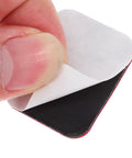 4pcs Small Furniture Adhesive Swivel Caster Wheels adhesive backing being peeled, showing easy installation feature.