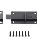 Premium Heavy Duty Stainless Steel Slide Lock Latch Featuring Dead Stop Barrel Bolt Design For Secure Outdoor Gate And Fencing Installation Rust Free Hardware Complete Mounting Kit Included For Zero Hassle Everyday Security.