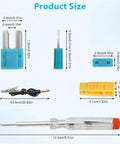 105 Piece Fuse Kit With Puller For Cars Boats RVs And More Color Coded Auto Fuses For Easy ID size chart and dimensions