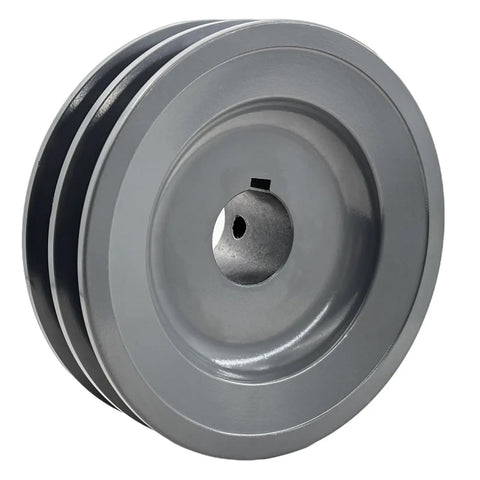 Double Groove V Belt Pulley With 1 Inch Bore And 4.45 Inch Outer Diameter Cast Iron Sheave For A AX 3L 4L V Belts 2AK461 Pulley, Precisely Machined, Static Balanced, Rust Resistant Finish For Reliable Shop And Industrial Belt Drives