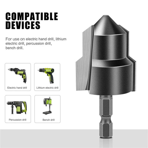 Heavy Duty Tungsten Carbide Step Drill Set For Ppr And Tpr Pipe Rupture Repair With Chamfer Bracket Plus Pagoda Bit 3 Piece Kit Fits Hand Drills Like A Champ, compatible with electric hand drills