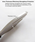 Disc Brake Pad Spreader Tool And Rotor Truing Fork showing 4mm thickness for bicycle maintenance