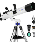 SV520 90mm Refractor Telescope Kit For Beginners With 800mm Focal Length AZ Mount All Metal Construction PL25mm eyepiece, barlow.