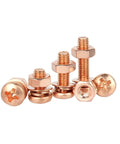 Cross Head Screws And Nuts Kit M3x16mm With Flat And Spring Washers SS304 Stainless Steel Hex Socket Drive Indoor Outdoor Use High Torque Transfer Durable Hardware Set For Quick Secure Assemblies, screws with nuts and washers