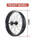 Fat Bike Wheel Set 20 24 26 Inches 4.0 Fat Tires Front Snow Beach Wheel Kit With 135mm Disc Bolt On And 195mm Spacing, 36H Hubs