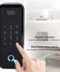 Keyless Entry Door Lock With Keypad And Fingerprint, Dope Smart Glass Door Lock With Password And Swipe, Remote Unlock display