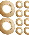 UWYTGF 10 Pack 3.9 Inch Led Recessed Lights with wood baffle trim, showcasing the recessed lighting design in a group.