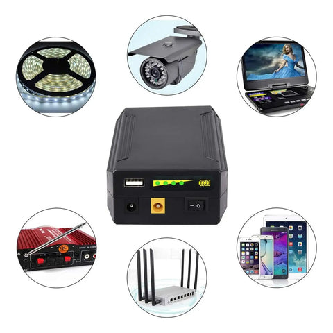 All In One Portable Power Bank With 12V 9V And 5V Outputs 10500mAh High Capacity USB A Quick Charge for various devices