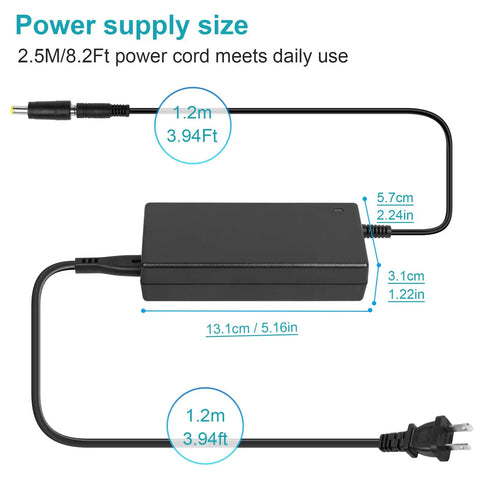 Fast 42V 2A Electric Scooter Charger For 36V 10S Lithium Ion Batteries With 5.5mm x 2.5mm Plug, Quick Charge Adapter Compatible With S2 Pro, S2 Lite, Gotrax GXL V2, G2, G3, G4, Apex, Glider, XR Elite, XR Ultra