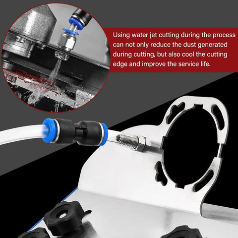 Adjustable Tile Cutter Chamfering Tool For Angle Grinder With 45 Degree Bevel Pro Grade Kit Includes 2 Pairs Gloves And Universal Stand
