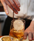 Using 9-Inch Ice Pick With Wood Non-Slip Handle And Safety Cover, Stainless Steel Bar Tool in home bar for ice breaking