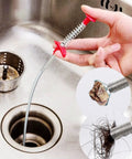 Using Drain Hair Clog Remover Set With Long Auger Cleaning Tools And Stainless Steel Claw for sink blockage removal