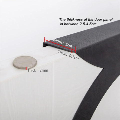 Measurement details of Heavy Duty Door Hanging Coat Rack And Wall Mounted Hooks For Mudroom Setup showing thickness and width.