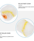 Close-up of Heavy Duty Polyester Paint Roller Cover Refills with orange end for smooth interior wall applications.