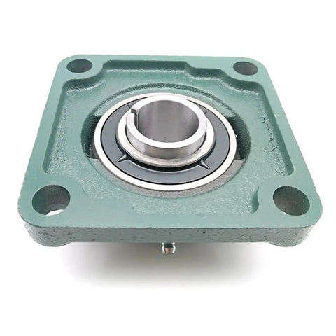 Solid Cast Iron 4 Bolt Flange Mounted Bearing Units Match KF207 H2307 Specs For Heavy Machinery Repair And Shop Work