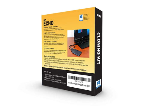 Cloning Kit Pro For SSD And HDD Upgrades, Version 7 Software Download, 4K Sector Compatible, Easy No Fuss File Exclusion, Boss Upgrade Tool, Includes SATA To USB Adapter For 2.5 Inch SSD And HDD, Fast And Reliable Disk Duplication. box front view