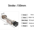Heavy Duty Cnc Z Axis Slide Table Featuring Butter Smooth Linear Actuator Guide For Diy Milling Machines And Lab Work, 150mm stroke.